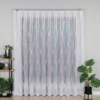 Firanka żakardowa na metry 007505 wysokość 250 cm kolor biały