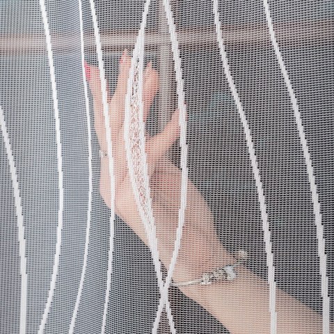 Firanka żakardowa na metry 007505 wysokość 250 cm kolor biały