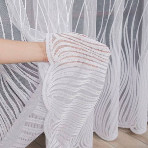 Firanka żakardowa na metry 007505 wysokość 250 cm kolor biały