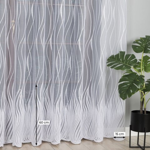 Firanka żakardowa na metry 007505 wysokość 250 cm kolor biały