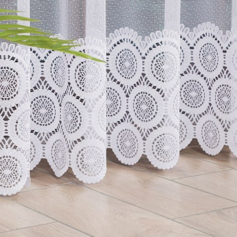 Firanka żakardowa na metry 018535 wysokość 250 cm kolor biały