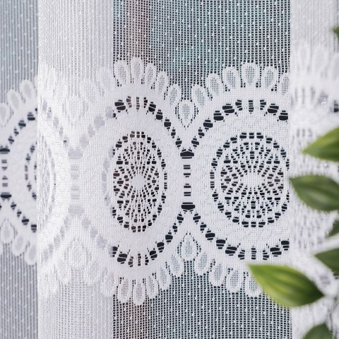 Firanka żakardowa na metry 018535 wysokość 250 cm kolor biały