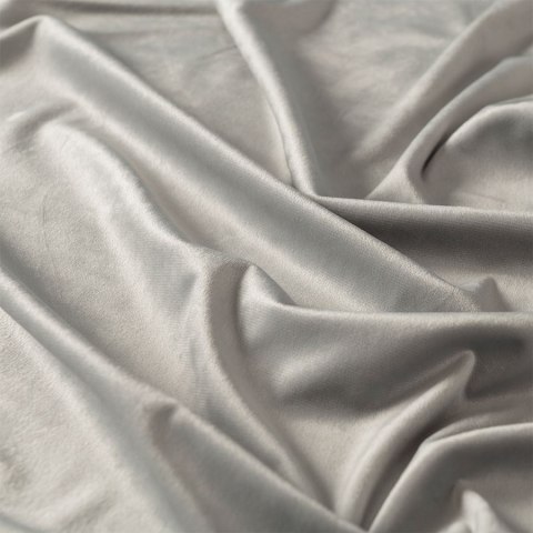 VELVI Zasłona gotowa na przelotkach, szerokość 140 x wysokość 250cm, kolor 020 szary VELVI0/ZGP/020/140250/1