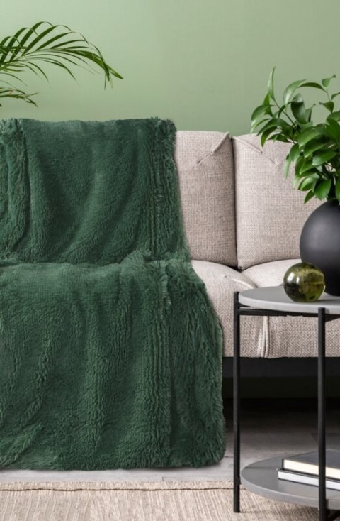 Koc ozdobny D91 TIFFANY 150X200 Ciemny Zielony