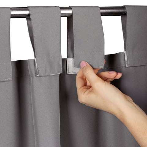 ZASŁONA GOTOWA GARDEN NA SZELKACH 155 X 260 CM STALOWY