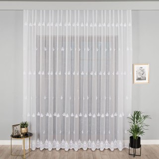 Firanka haftowana na metry 242758 wysokość 280 cm kolor biały