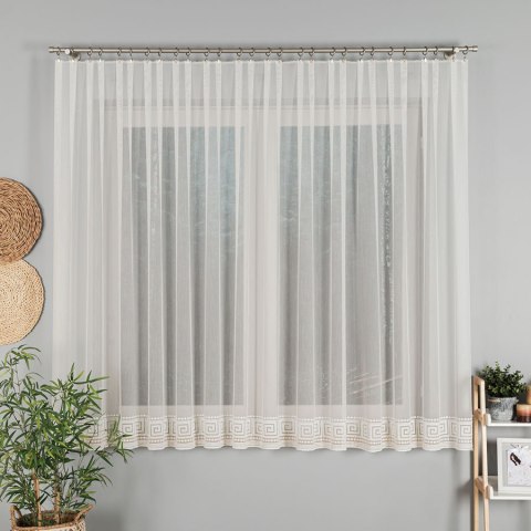 Firanka haftowana na metry 127195 wysokość 160 cm kolor kremowy