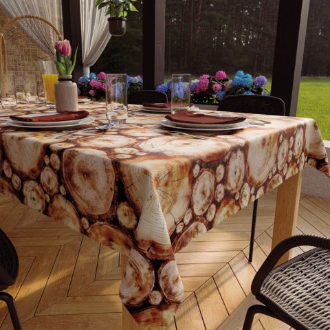 PIEŃKI Tkanina dekoracyjna NINA WODOODPORNA, 160cm, kolor 001 brąz D00234/NIW/001/160000/1