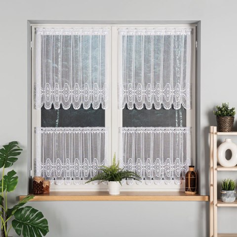 Zazdrostka żakardowa panelowa, wysokość 50cm, kolor 001 biały 357630/000/001/000050/1