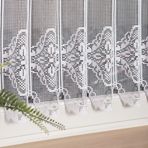 Zazdrostka żakardowa panelowa, wysokość 50cm, kolor 001 biały 357630/000/001/000050/1