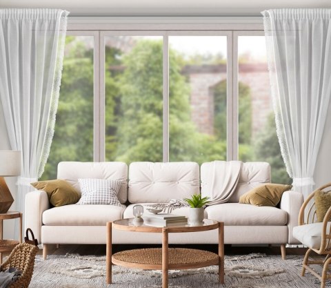 FIRANA GOTOWA KIRA 3 NA TAŚMIE 140 X 270 CM BIAŁY