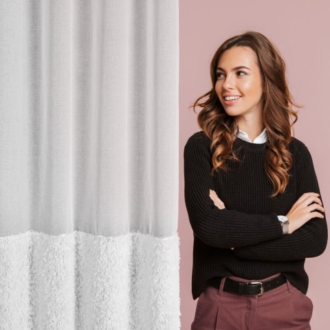 FIRANA GOTOWA MARION 140 X 250 CM BIAŁY