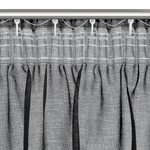 FIRANA GOTOWA MARION NA TAŚMIE 140 X 270 CM CZARNY