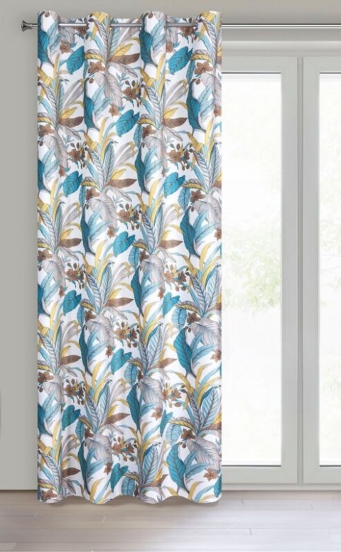 ZASŁONA GOTOWA D91 BARI 140 X 250 CM TURKUSOWY