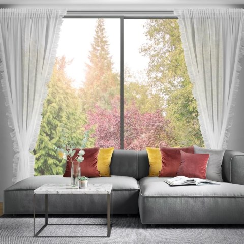 FIRANA GOTOWA KATHY NA TAŚMIE 140 X 270 CM BIAŁY