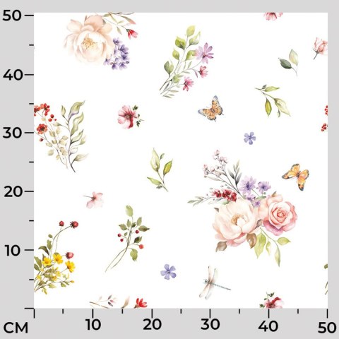 ELARA Tkanina dekoracyjna NINA WODOODPORNA, 160cm, kolor 001 biały D00242/NIW/001/160000/1