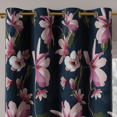 MAGNOLIA Tkanina dekoracyjna BLACKOUT, 145cm, kolor 002 ciemny granat D00247/BLC/002/145000/1