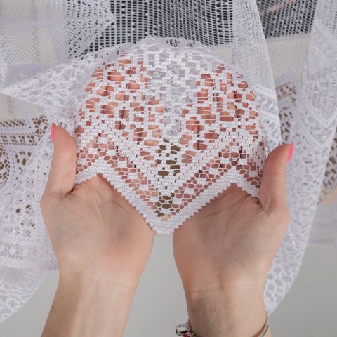 Firanka żakardowa na metry 639040 wysokość 150 cm kolor biały