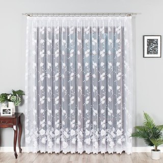 Firanka żakardowa na metry 023025 wysokość 270 cm kolor biały