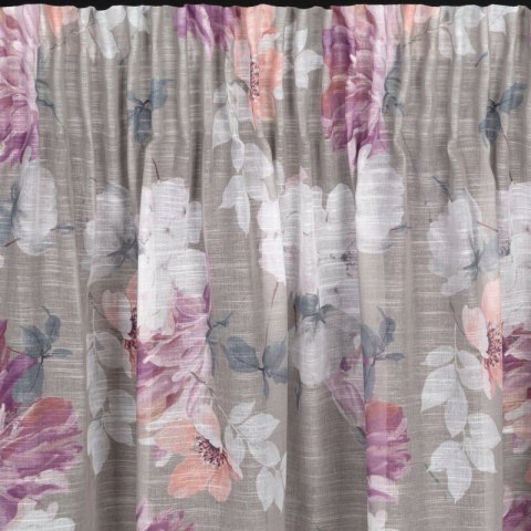 ZASŁONA GOTOWA SHERRY NA TAŚMIE 140 X 300 CM SREBRNY