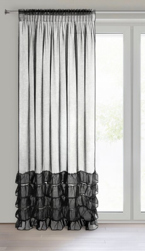 FIRANA GOTOWA DANI 1 NA TAŚMIE 140 X 250 CM CZARNY