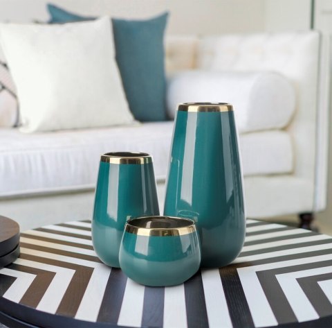 MISA DEKORACYJNA MAJA (01) 14X14X8 CM TURKUSOWY