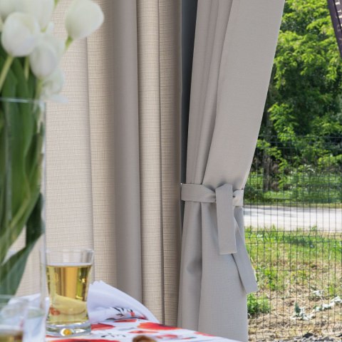 BELIS Tkanina dekoracyjna zewnętrzna premium, szerokość 150 cm, kolor 340 szarobeżowy TD0030/TDW/340/150000/1