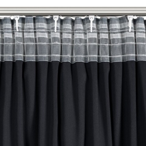 ZASŁONA GOTOWA CARLI NA TAŚMIE 140 X 250 CM CZARNY