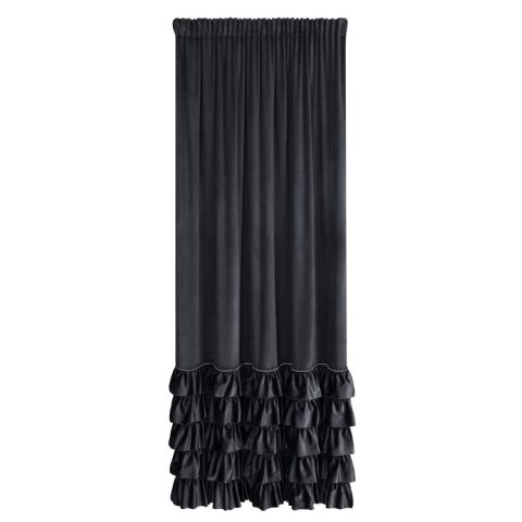 ZASŁONA GOTOWA CARLI NA TAŚMIE 140 X 270 CM CZARNY
