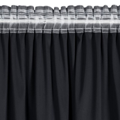 ZASŁONA GOTOWA CARLI NA TAŚMIE 140 X 270 CM CZARNY
