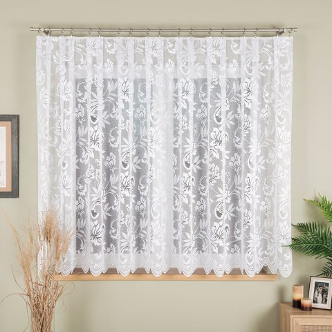 Firanka żakardowa na metry 301100 wysokość 160 cm kolor biały