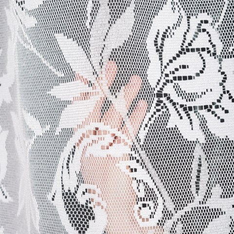 Firanka żakardowa na metry 301100 wysokość 160 cm kolor biały