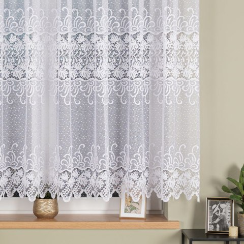 Firanka żakardowa na metry 018965 wysokość 150 cm kolor biały