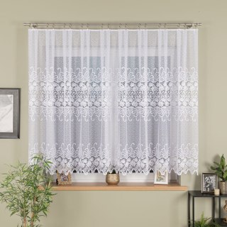 Firanka żakardowa na metry 018965 wysokość 150 cm kolor biały