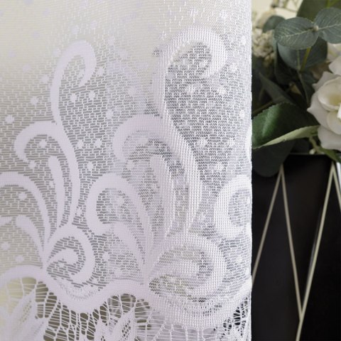 Firanka żakardowa na metry 018965 wysokość 150 cm kolor biały