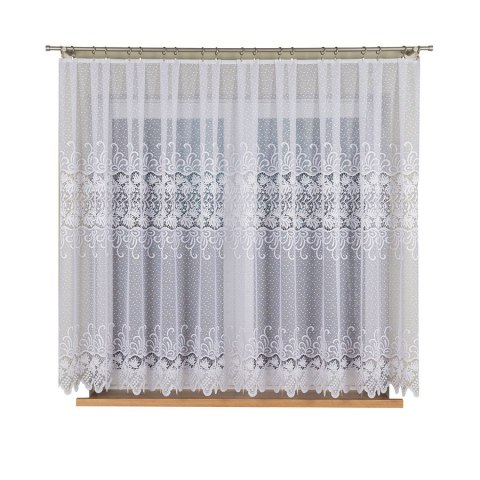 Firanka żakardowa na metry 018965 wysokość 150 cm kolor biały