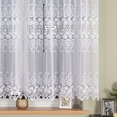 Firanka żakardowa na metry 018965 wysokość 150 cm kolor biały