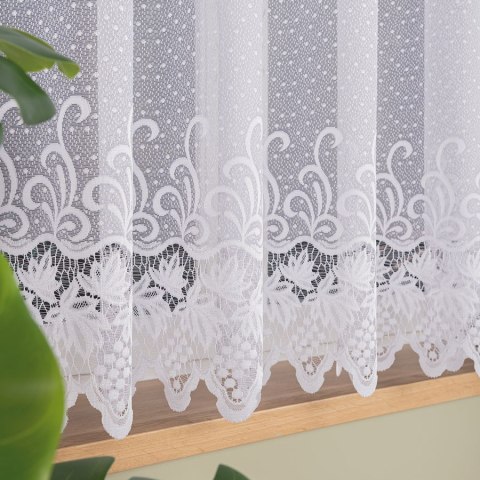 Firanka żakardowa na metry 018965 wysokość 160 cm kolor biały