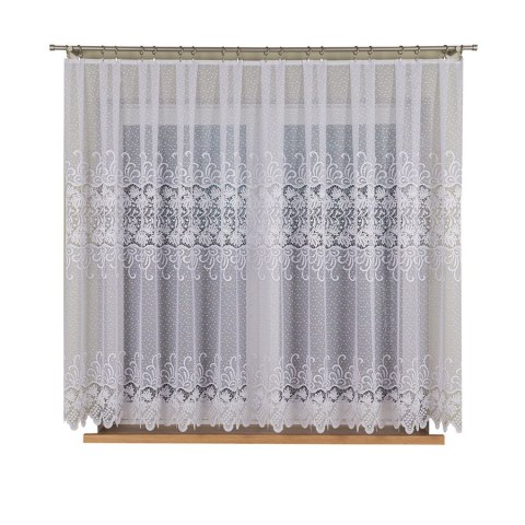 Firanka żakardowa na metry 018965 wysokość 160 cm kolor biały