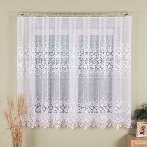 Firanka żakardowa na metry 018965 wysokość 170 cm kolor biały