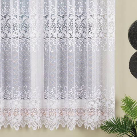 Firanka żakardowa na metry 018965 wysokość 180 cm kolor biały