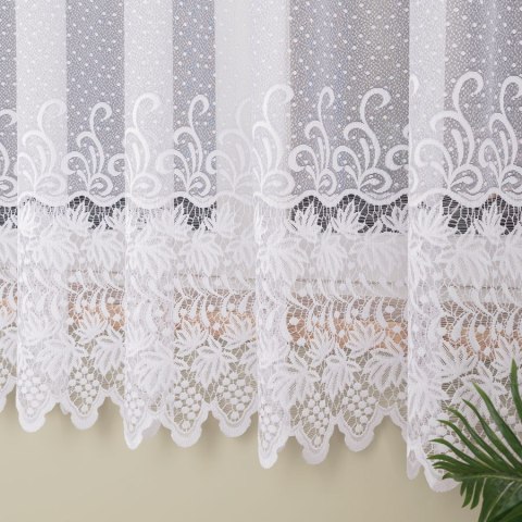 Firanka żakardowa na metry 018965 wysokość 180 cm kolor biały