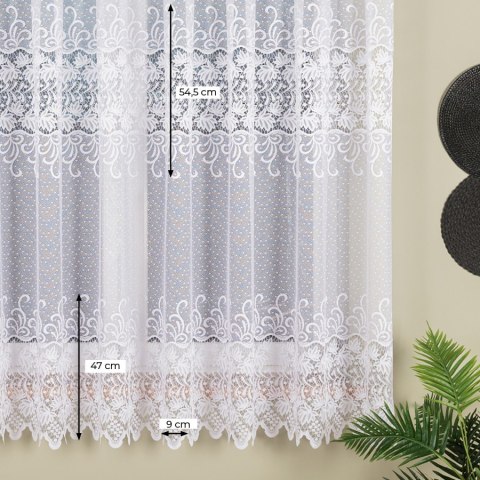 Firanka żakardowa na metry 018965 wysokość 180 cm kolor biały