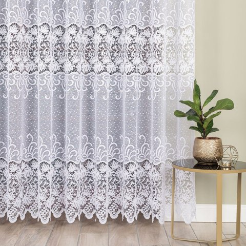 Firanka żakardowa na metry 018965 wysokość 250 cm kolor biały