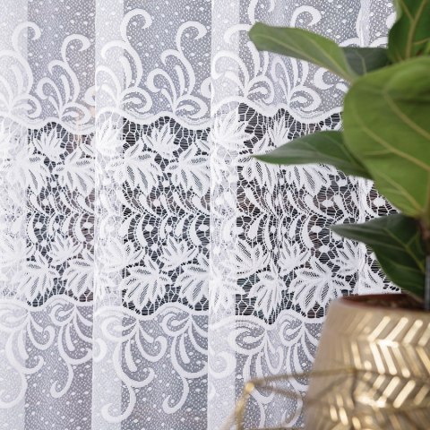 Firanka żakardowa na metry 018965 wysokość 250 cm kolor biały