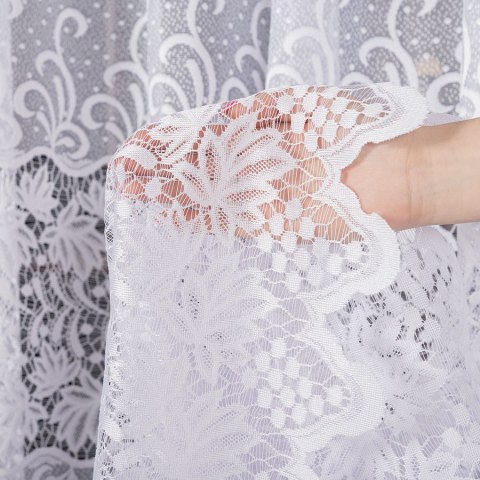 Firanka żakardowa na metry 018965 wysokość 250 cm kolor biały