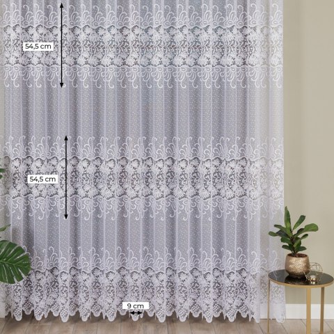Firanka żakardowa na metry 018965 wysokość 250 cm kolor biały