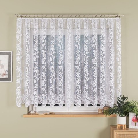 Firanka żakardowa na metry 018893 wysokość 150 cm kolor biały