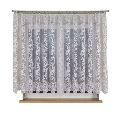 Firanka żakardowa na metry 018893 wysokość 150 cm kolor biały