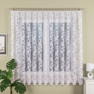 Firanka żakardowa na metry 018893 wysokość 180 cm kolor biały